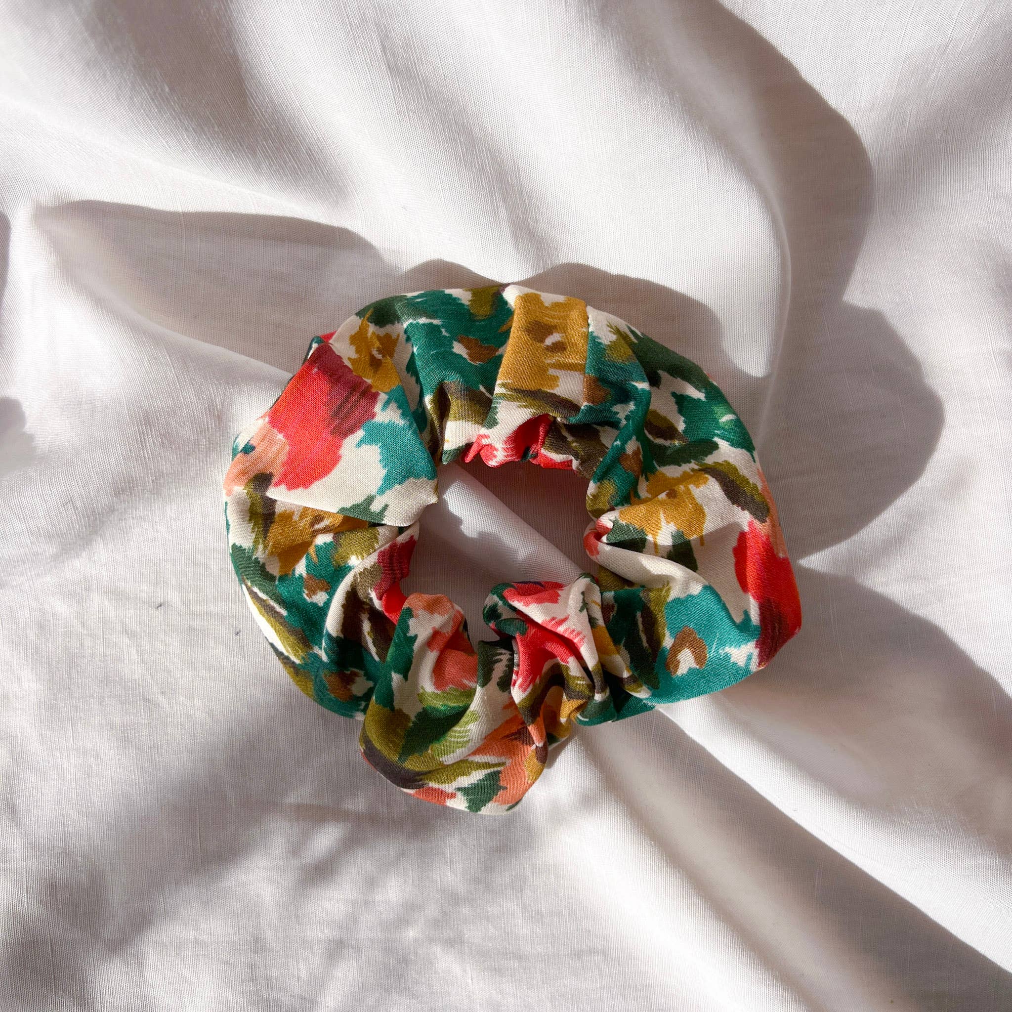 Not I But We – wholesale Scrunchie - Women’s – Retro Floral Scunchy | Handmade Boho Scrunchy