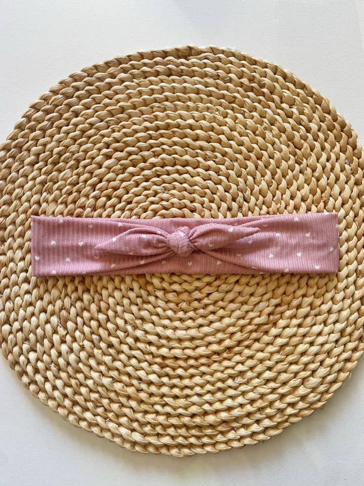 Ribbed small hearts on mauve for wholesale by Twig + Roe