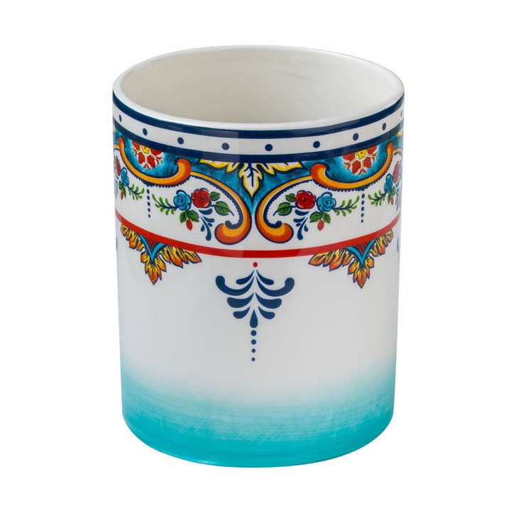 Euro Ceramica Home | ClayBarn - Wholesale Decorative Plate/Dish/Bowl - Zanzibar Ceramic Artisan Design Utensil Crock0