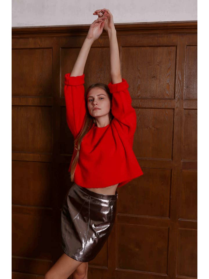 The Korner - USA - Wholesale Skirt - Women's - S24232196 - Ladies Faux Leather Mini Skirt