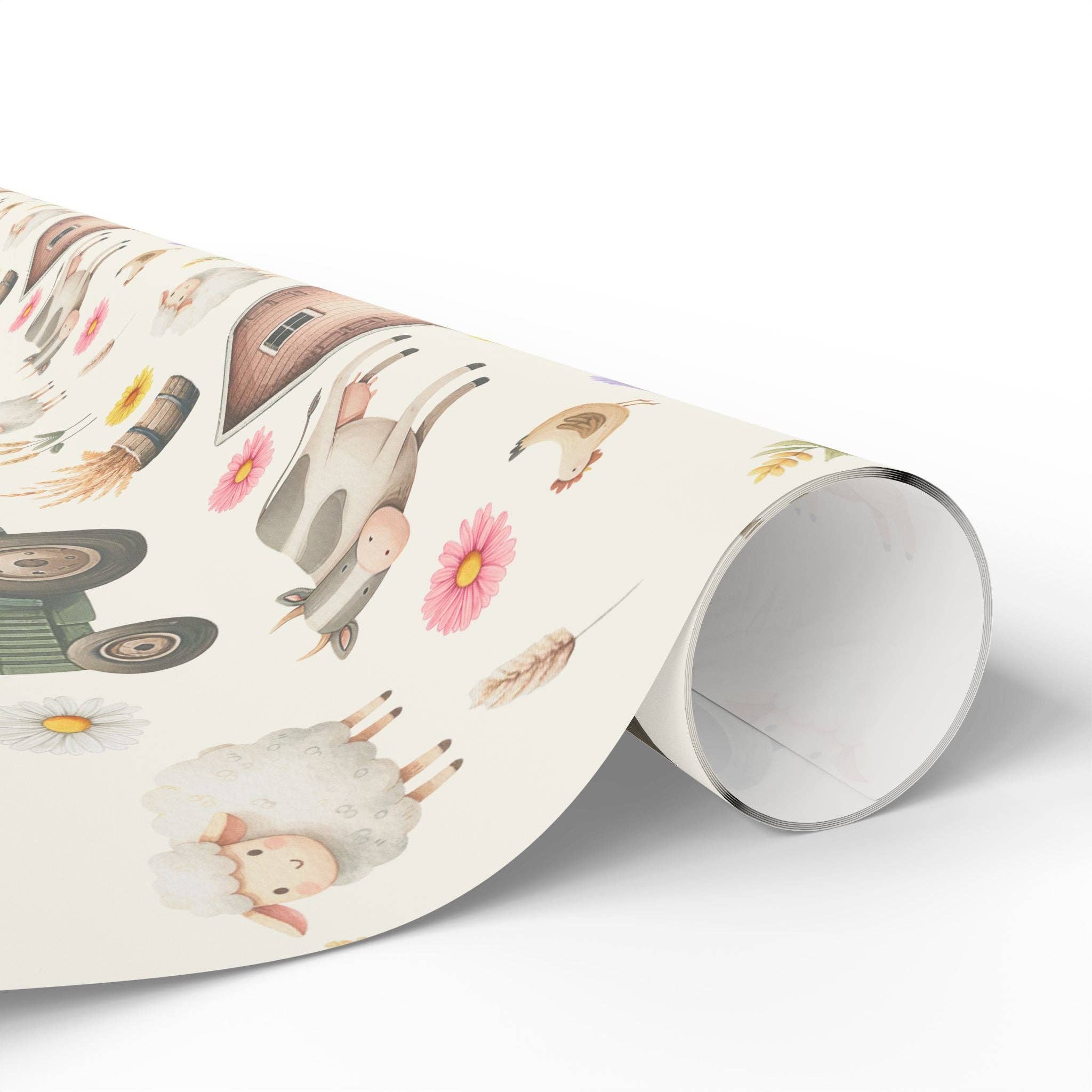 Lokipawz - Wholesale Flat Wrap - Cute Barnyard Gift Wrap0