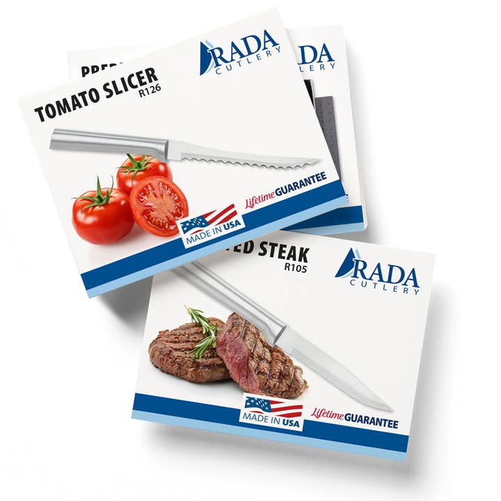 Product Shelf Cards (123 cards - 4 x 3") for wholesale by Rada Cutlery