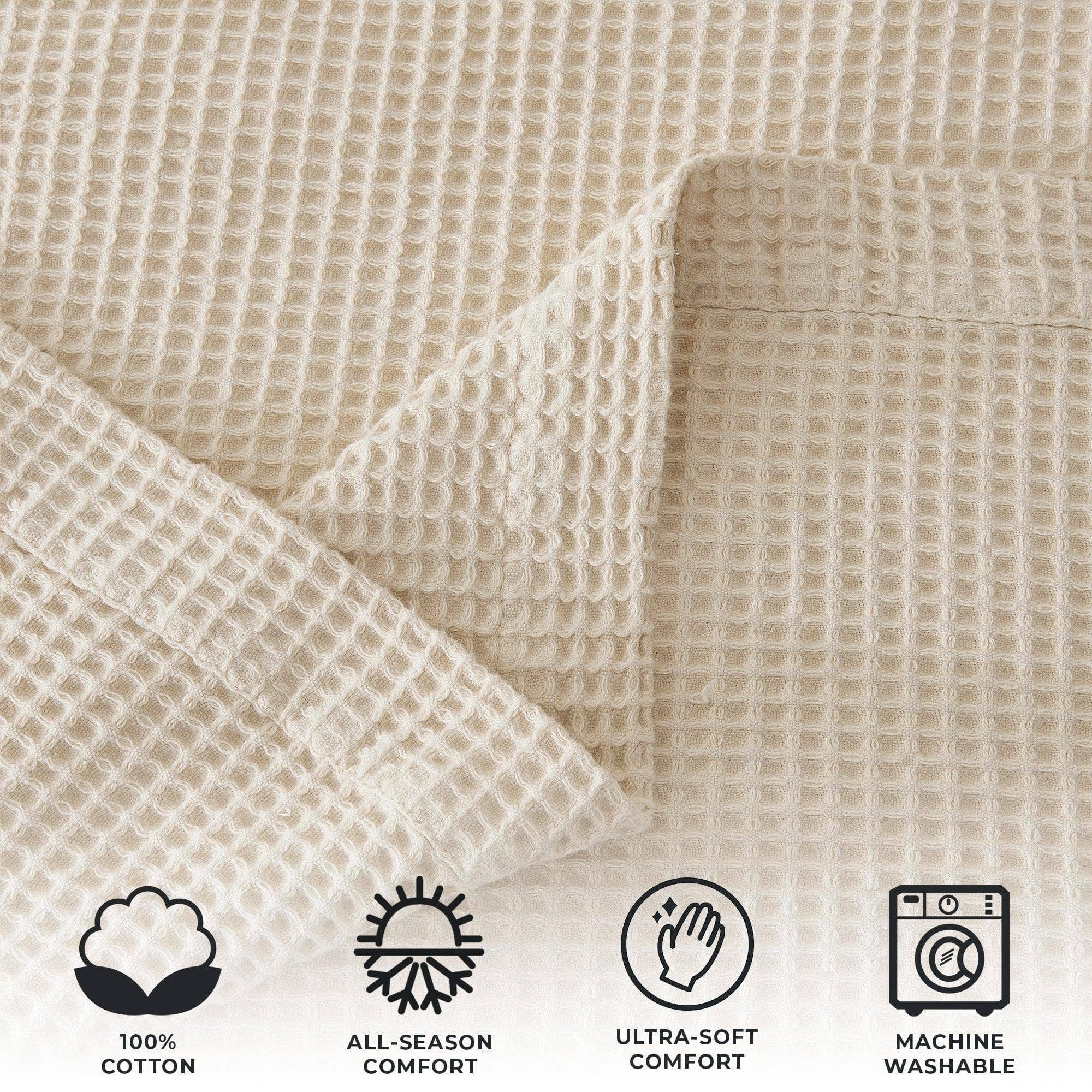 BH Collective - Wholesale Bedding Blanket - Bed Blanket - 100% Cotton Waffle Weave - Mikala Collection18