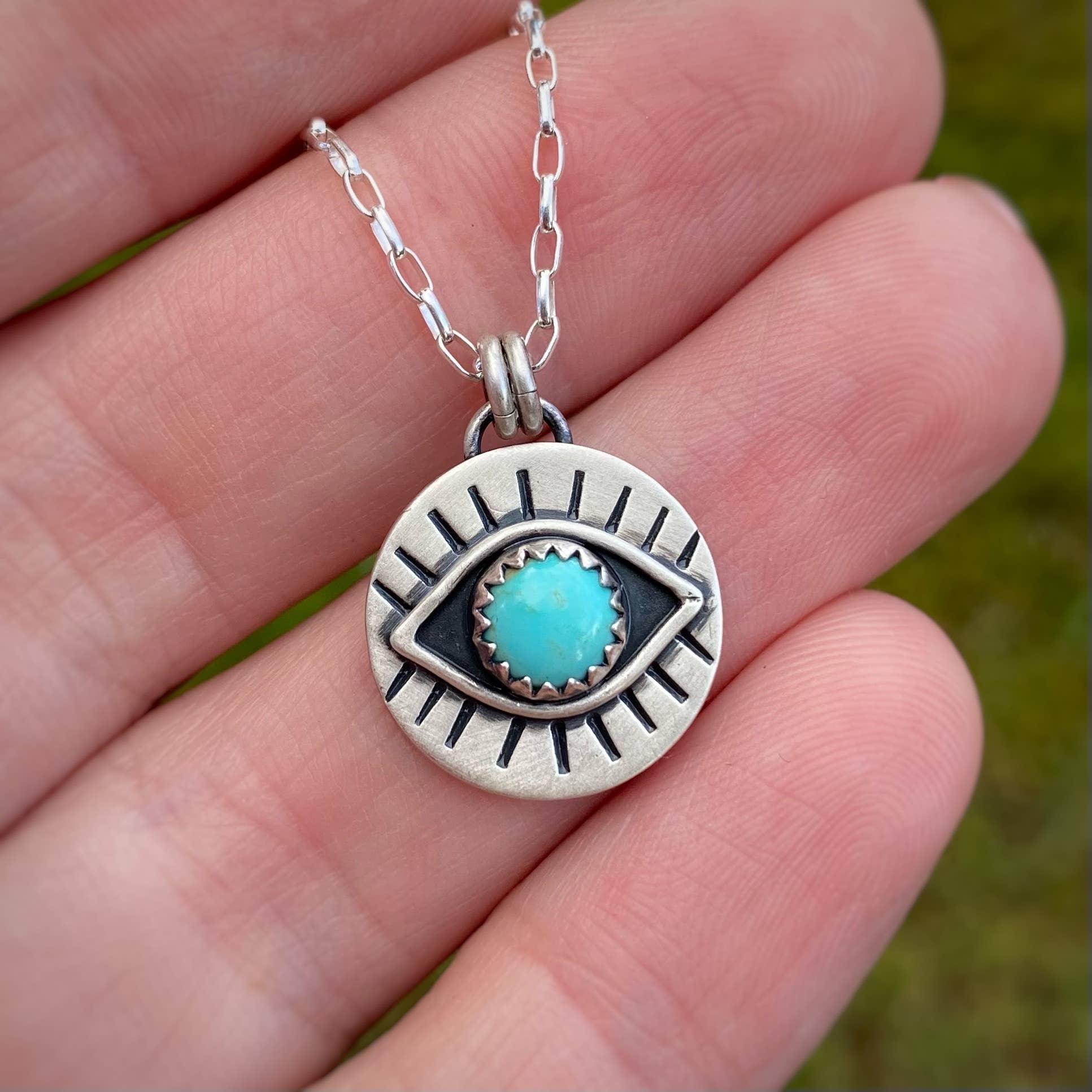 Blue and Blue - Wholesale Pendant/Charm Necklace - Eyeball Necklace - Turquoise5