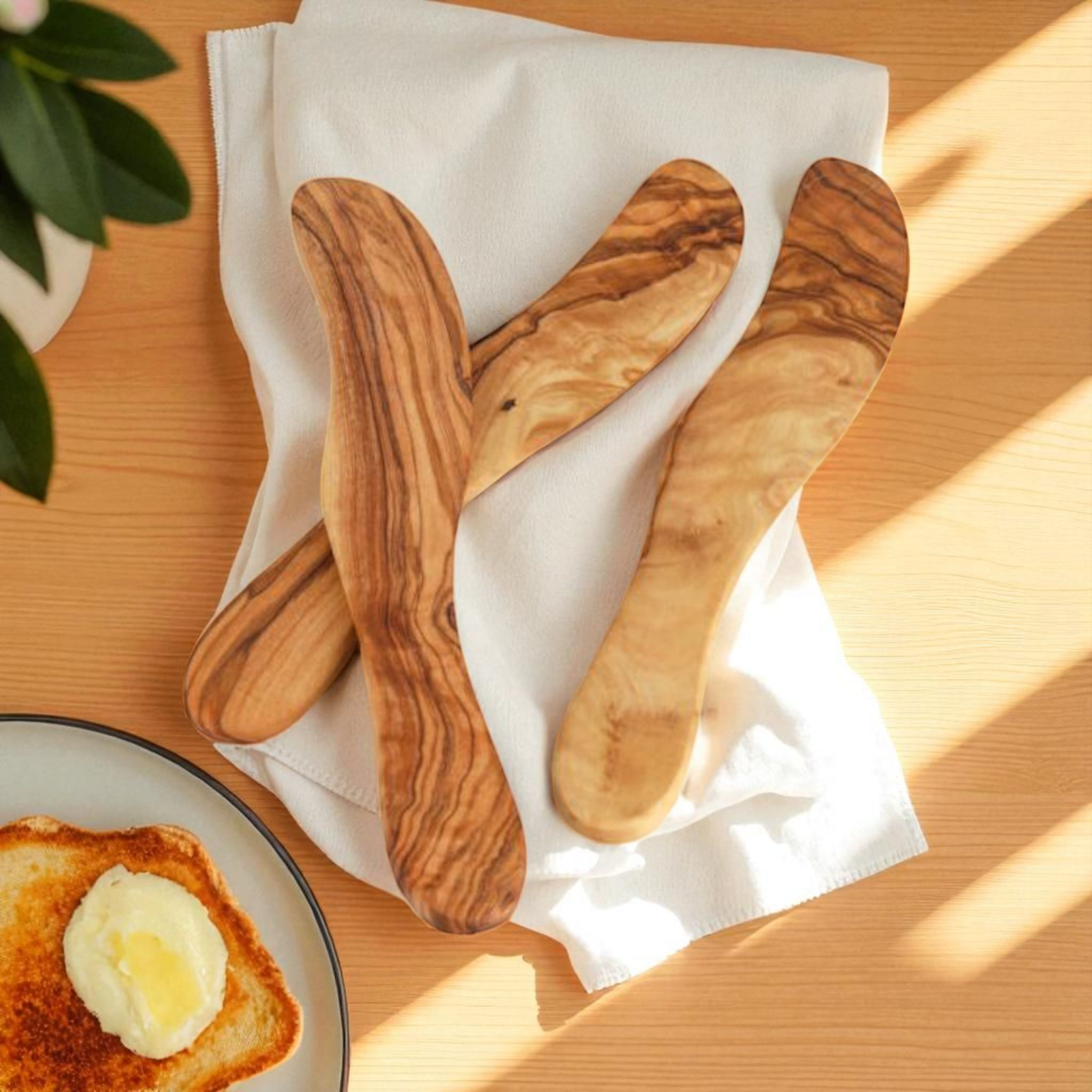 Handcrafted Olivewood - Vente Couteau de cuisine/multi-usage - Couteau à tartiner en bois d'olivier fait main1