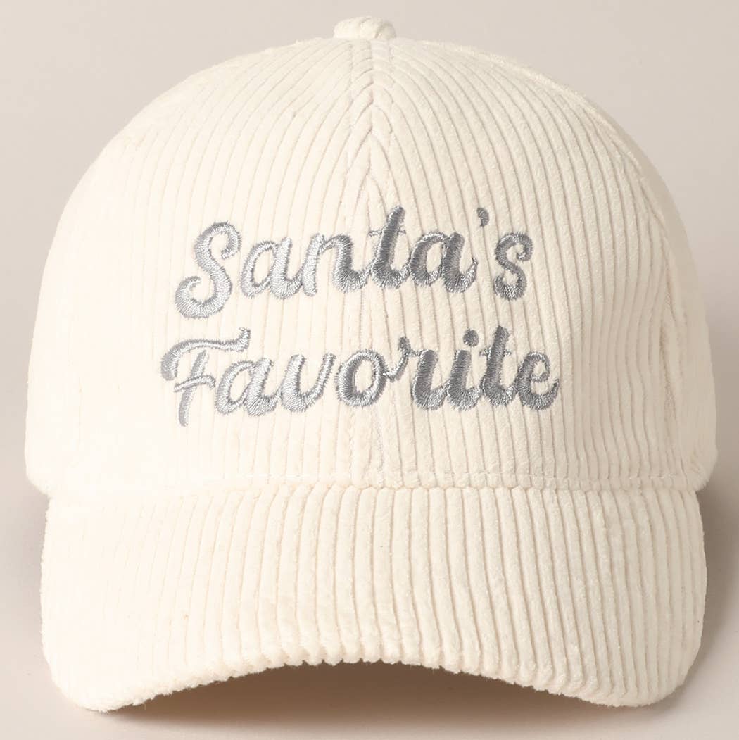 Fashion City - Vente Casquette de baseball – unisexe - Casquette en velours côtelé brodée préférée du Père Noël14