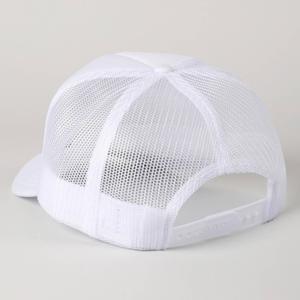 Fashion City - Wholesale Trucker Hat - Unisex - Out of Office Glitter Letter Logo Foam Trucker Hat29