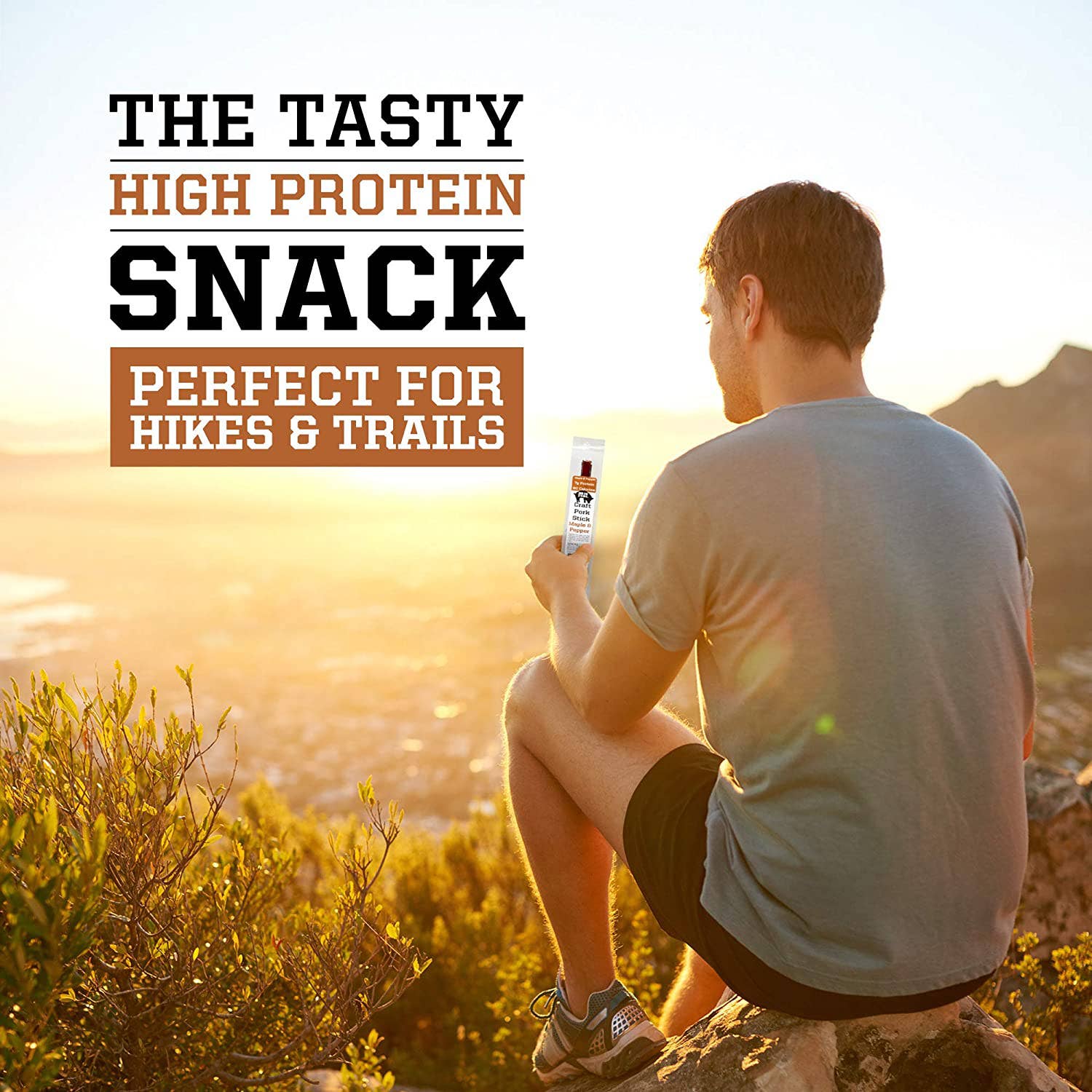 Big Fork – Großhandel Trockenfleisch – Ahorn & Pfeffer Schweine-Snack-Sticks | Keto & Paleo | 0g Zucker10