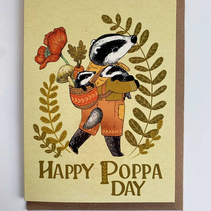 Marika Paz Illustration - Wholesale Father's Day Card - Happy Poppa Day Card