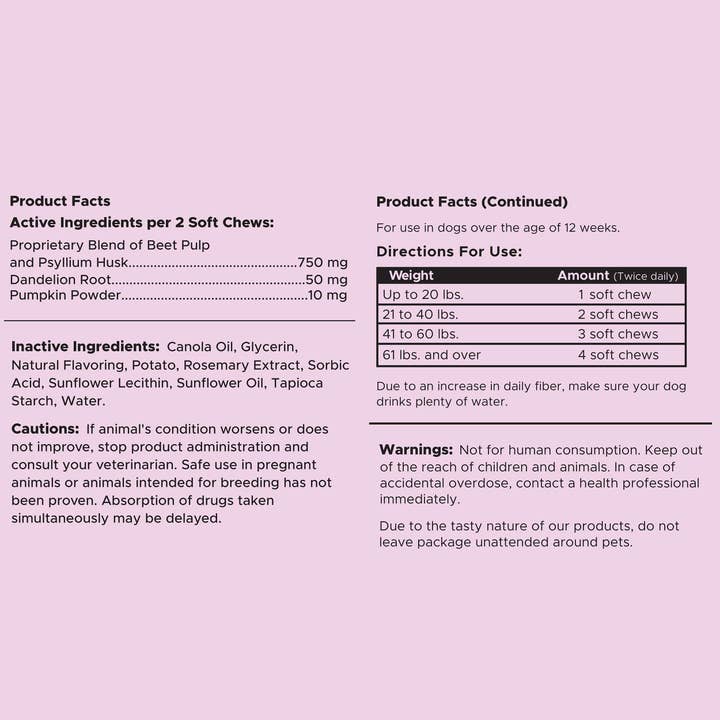 Chew + Heal - Wholesale Pet Supplement - Dog - Chew + Heal Stop the Scoot Anal Gland & Bowel Support5