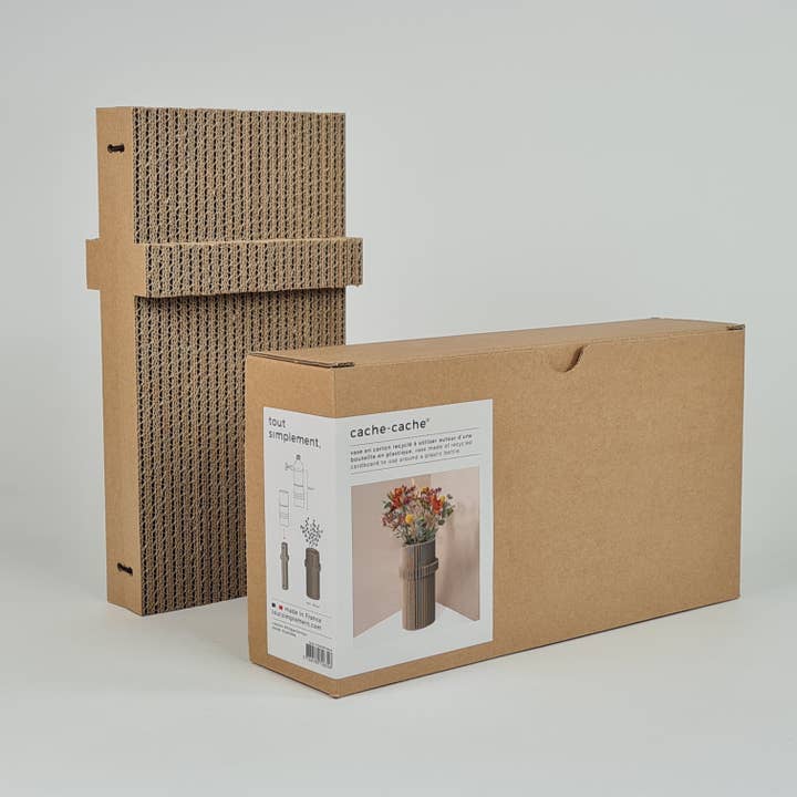 tout simplement - Vente Vases - Vase pliable en carton - cylindre