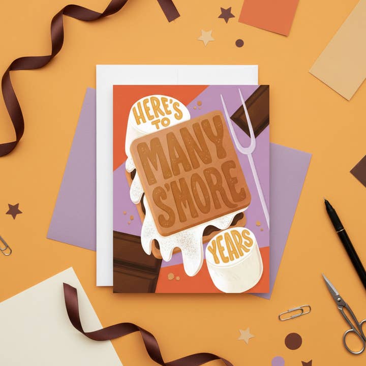 S’more Years Anniversary Card for wholesale by Molly Marie Pea