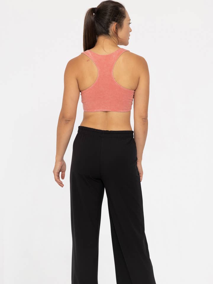 Mono B - Vendita all'ingrosso Reggiseno sportivo - Donna - Reggiseno a schiena scoperta in misto cotone con lavaggio minerale10