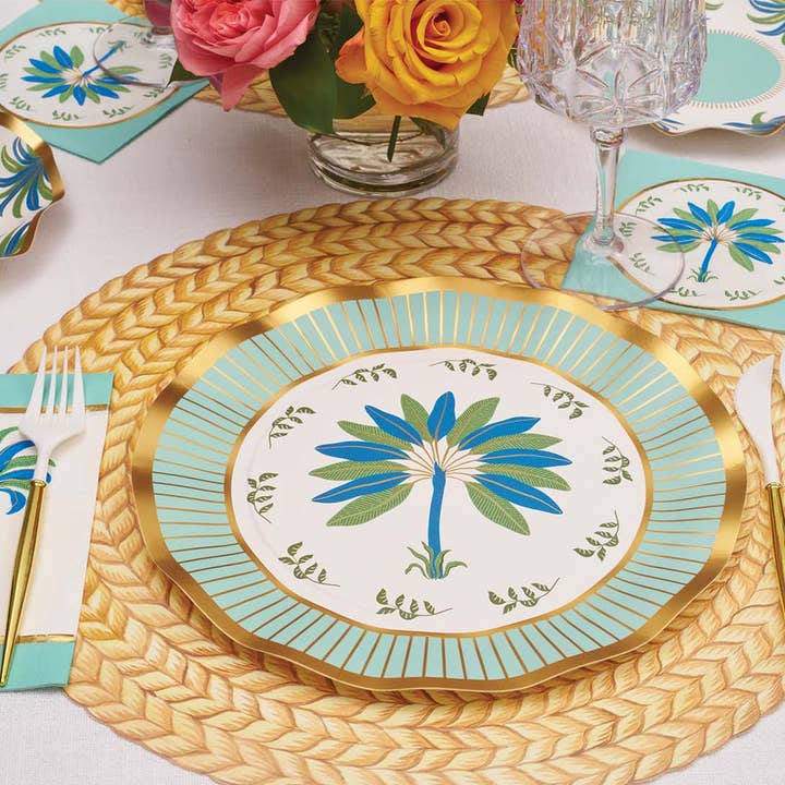 Sophistiplate - Wholesale Disposable Plate - Preppy Palm Dinner Plates/8pk