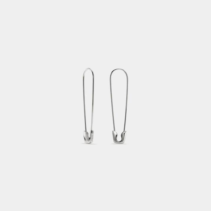 Perimade & Co. LLC - Wholesale Hoop earrings - Minimalist Safety Pin Hoop Earrings in 925 Sterling Silver1