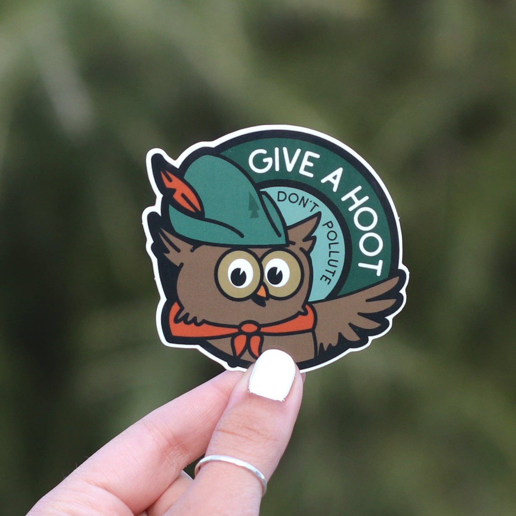 Squatchy - Wholesale Sticker - Give a Hoot, Woodsy Vinyl Sticker.0