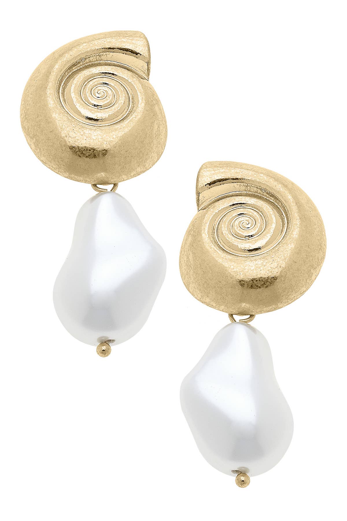 Canvas Style - Vendita all'ingrosso Orecchini pendenti - Orecchini Cordelia Pearl Drop in Oro Lucido