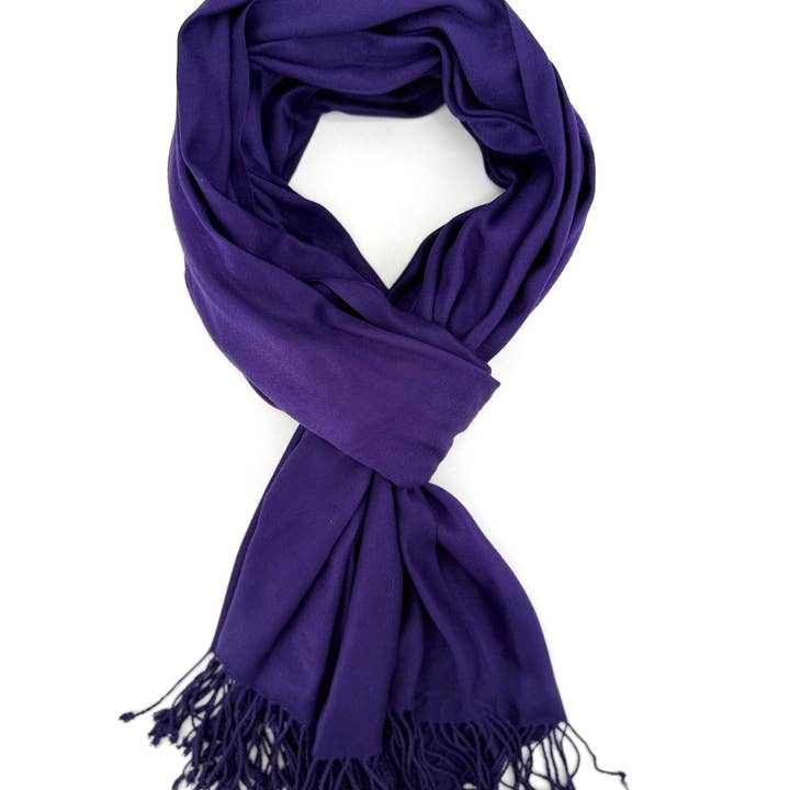 Maison Unik Accessoires - Wholesale Scarf - Women's - Solid satin stole – 100% viscose – 70x180 cm -women9