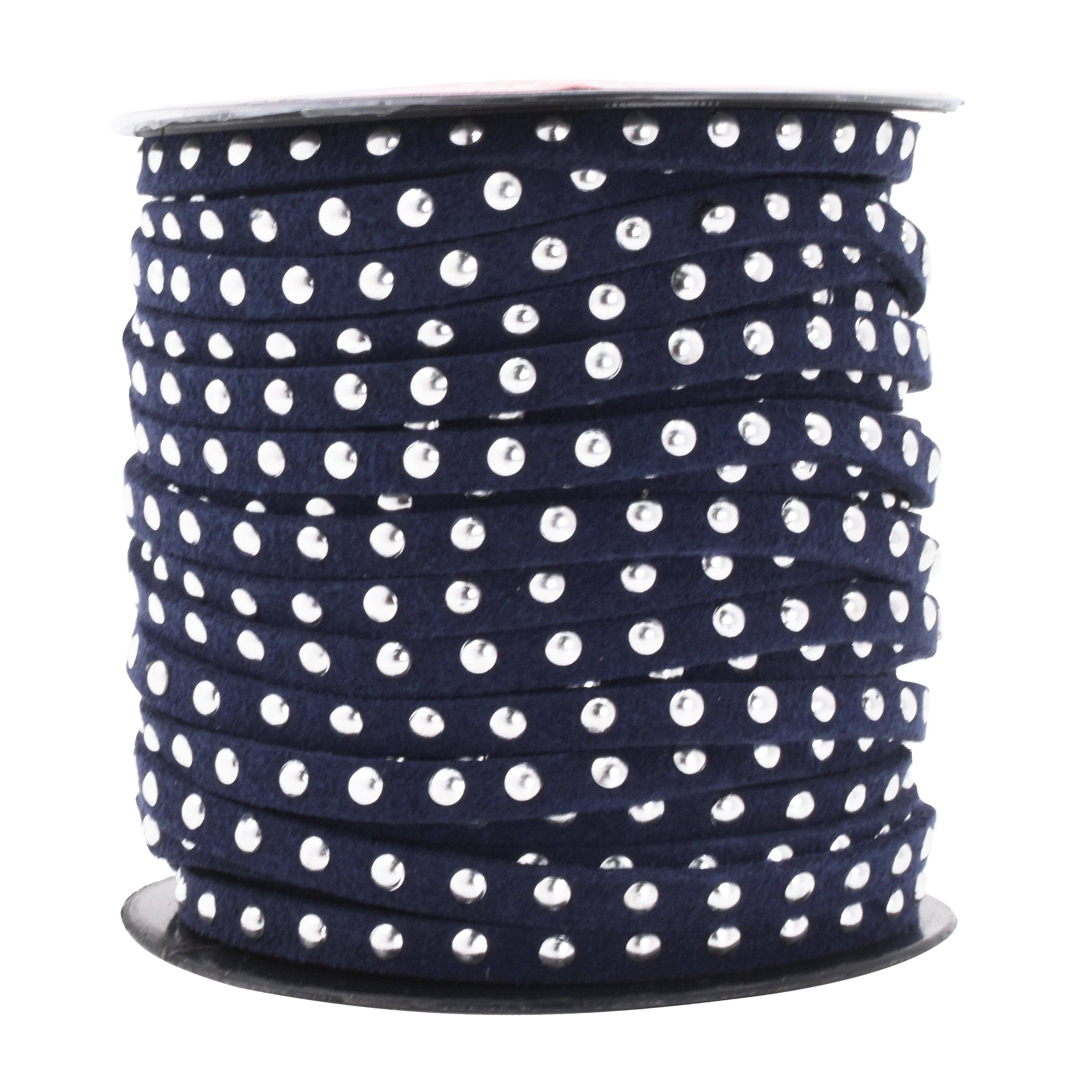 Mandala Crafts - Wholesale Craft supplies - 5mm Studded Faux Suede Cord Rope for Jewelry Making13