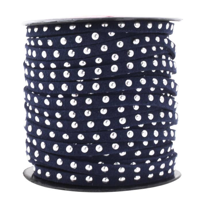 Mandala Crafts - Wholesale Craft supplies - 5mm Studded Faux Suede Cord Rope for Jewelry Making13