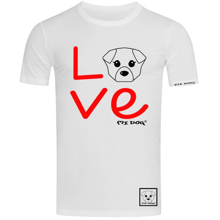 Dog With The Word Love Regular Fit T Shirt for wholesale by MI DOG