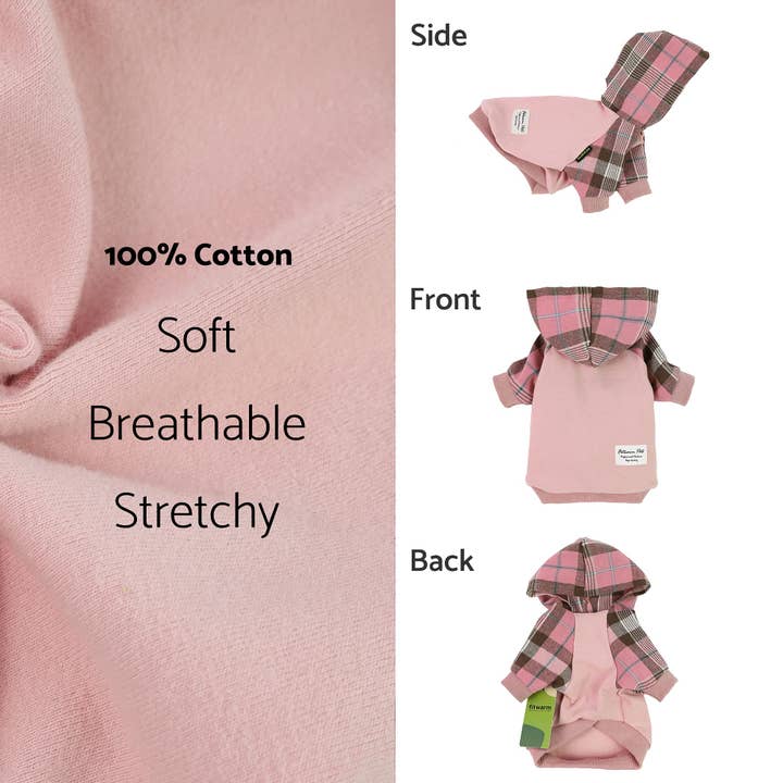 Fitwarm - Wholesale Pet Hoodie - Dog - Tartan Plaid Hoodie34