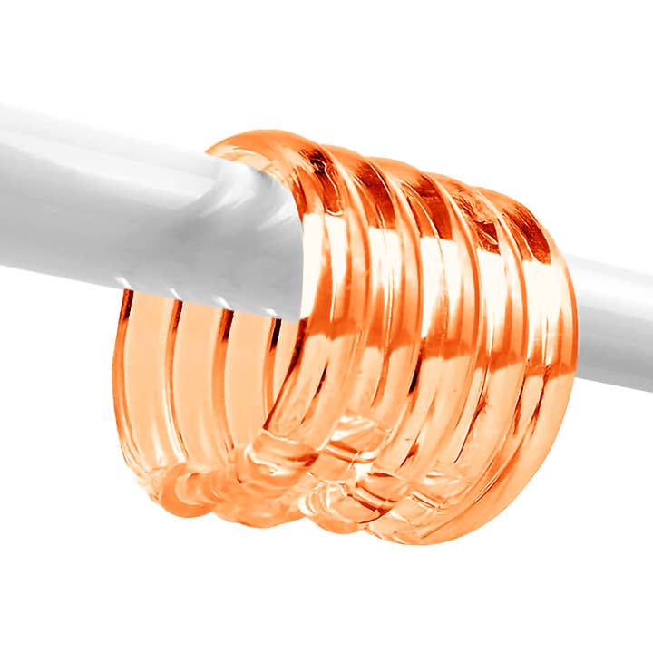 home mart goods - Wholesale Shower curtain rod/hooks - Orange Premium Plastic Shower Curtain Hooks Rings3