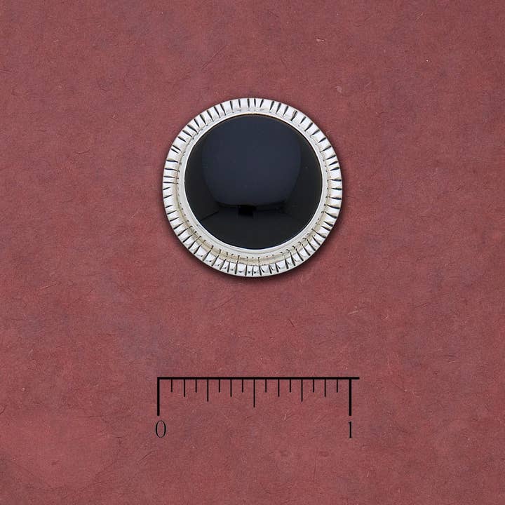 Anel Onyx Redondo Preto por atacado de Tidepool