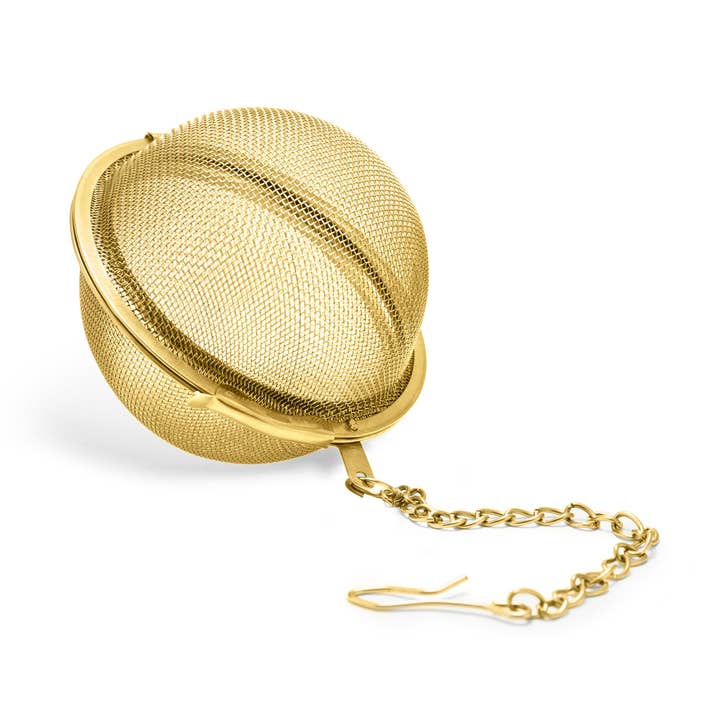 Gold Plated Stainless Steel Tea Infuser Small Mesh Ball for wholesale by Pinky Up