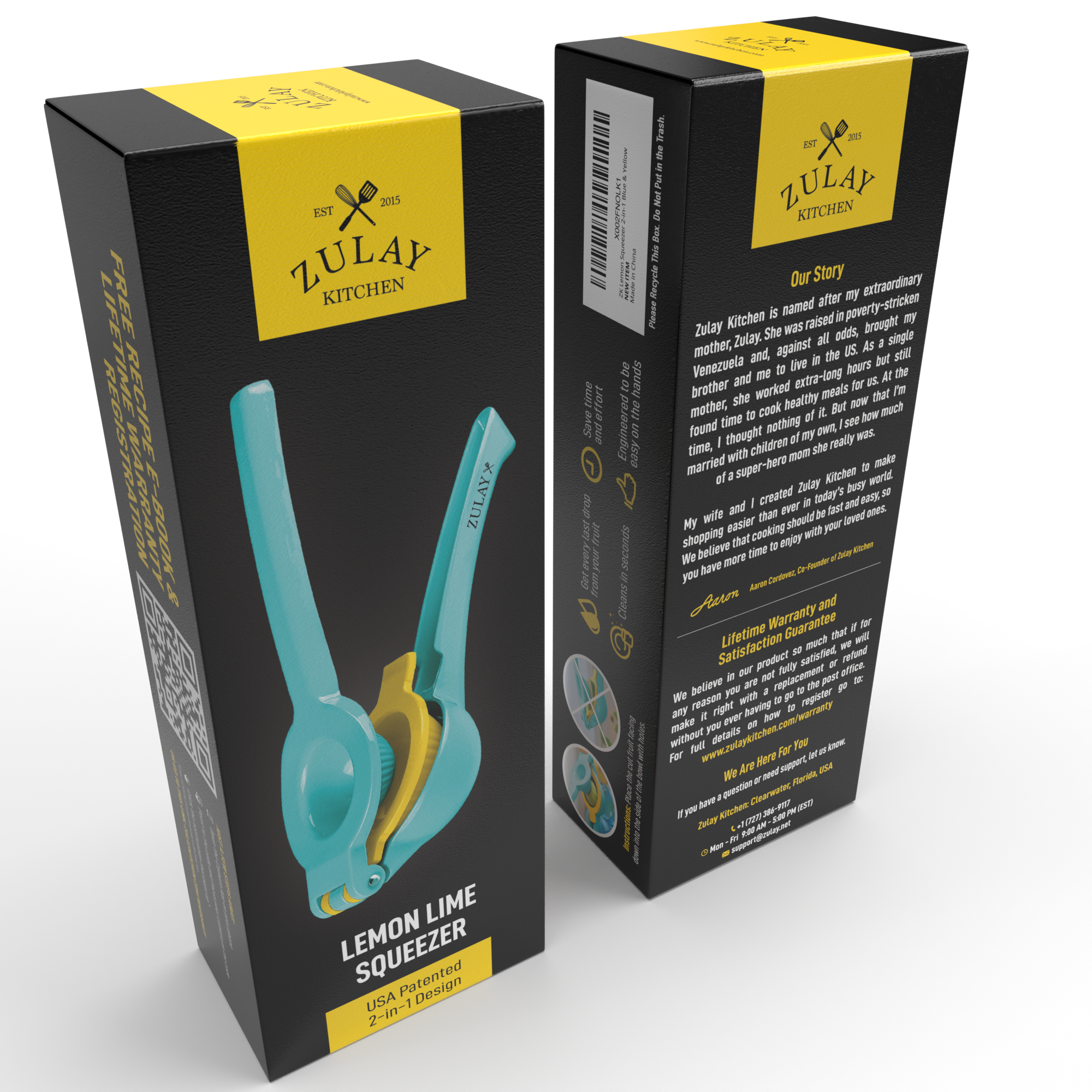 Zulay Kitchen - Venta al por mayor Exprimidores - Exprimidor de limón y lima 2 en 1 de metal, exprimidor manual24