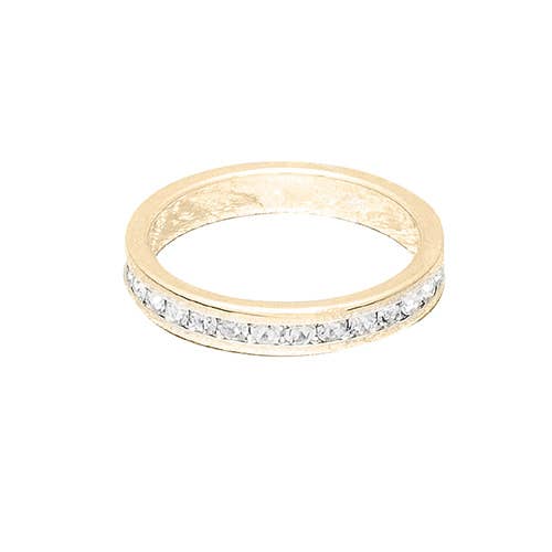 Maya J - Vente Anneau/bague à empiler - Bague Empilable en Plaqué Or 14K avec Pierre de Naissance - Simple / Recharge3