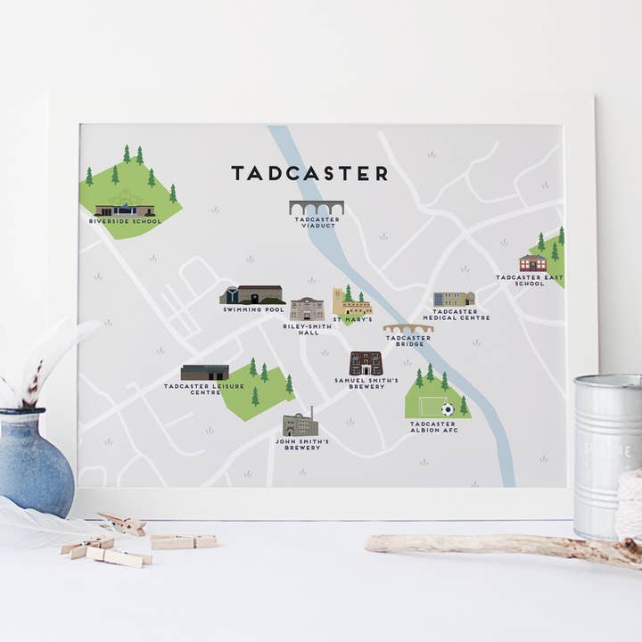 Tadcaster Karte für den Großhandel von Pepper Pot Studios