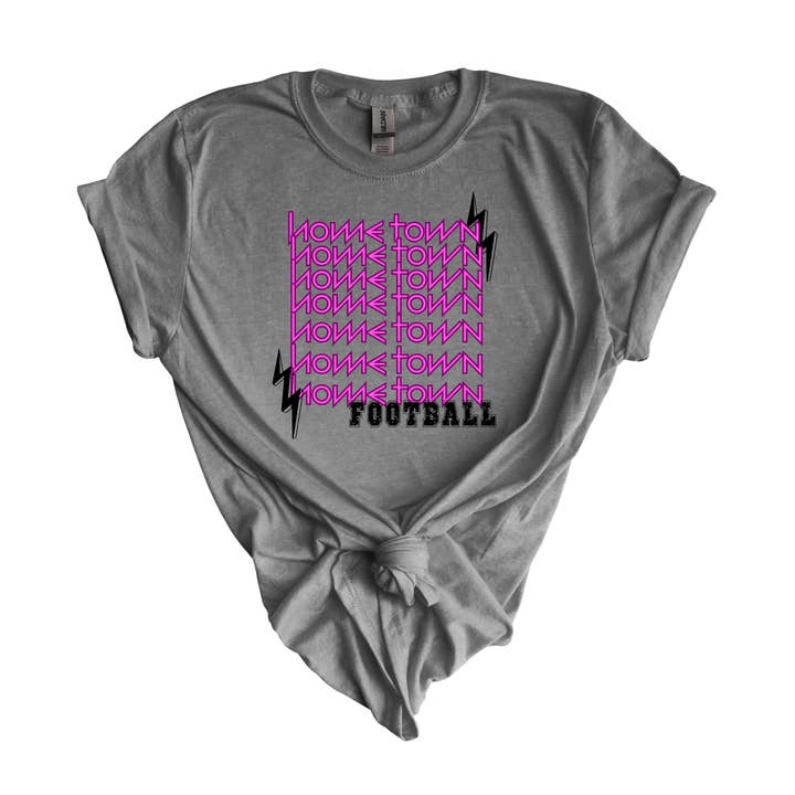 Friday Night Wives - Wholesale T-Shirt (Graphic) - Women's - Fun Pink Hometown Football T-Shirt | Sports Graphic Tee1