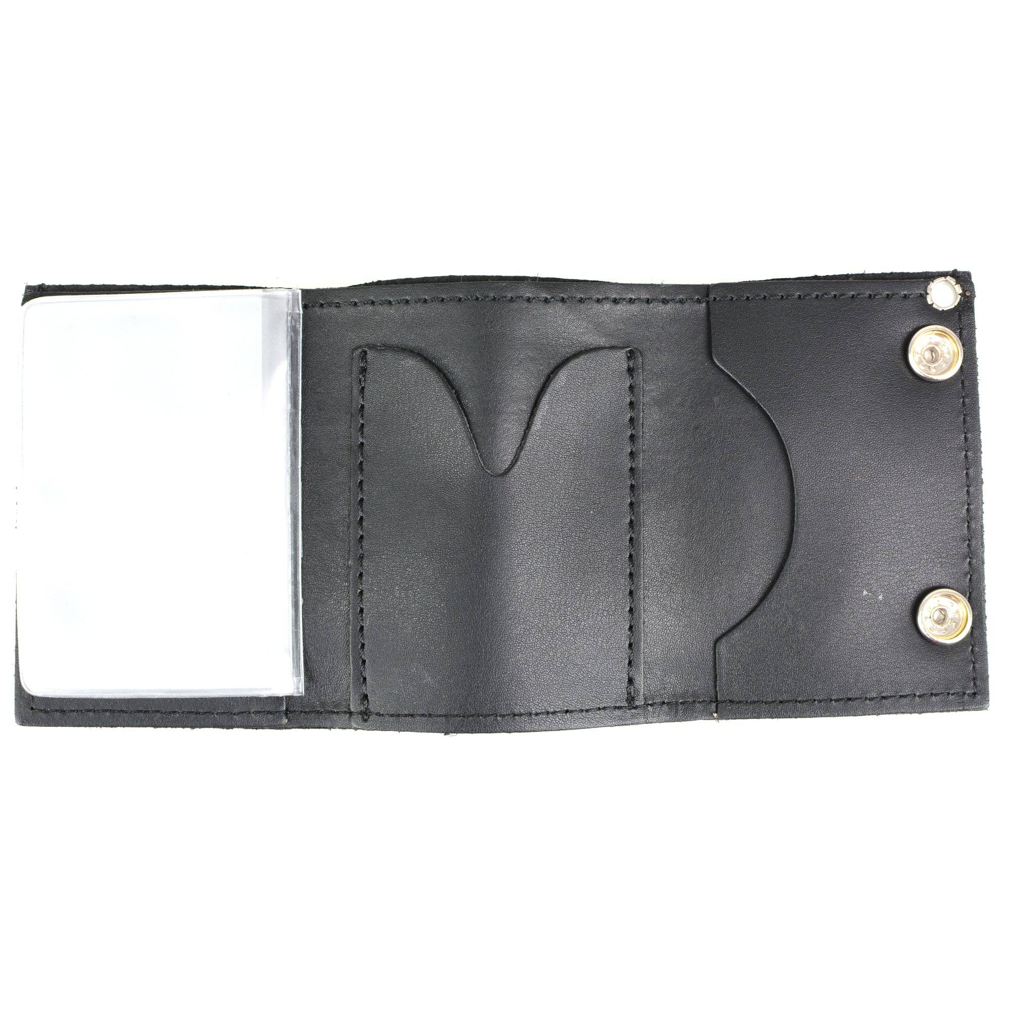 BLK Hot Leathers WLB1021 2nd Amendment Tri-fold Black Leather Wallet with Chain for wholesale on Faire2