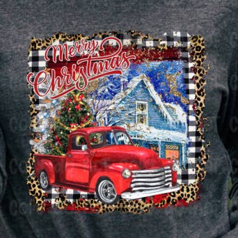 Julescene med Truck TRANSFER - DTF Transfer for engroshandel hos Sassy and Sublime