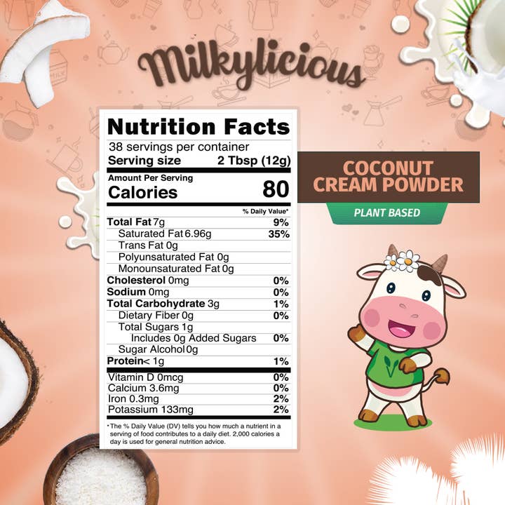 PRIDE INDIA BRANDS - Venta al por mayor Proteínas y superalimentos en polvo - Polvo de Crema de Coco 1 lb (455 g)