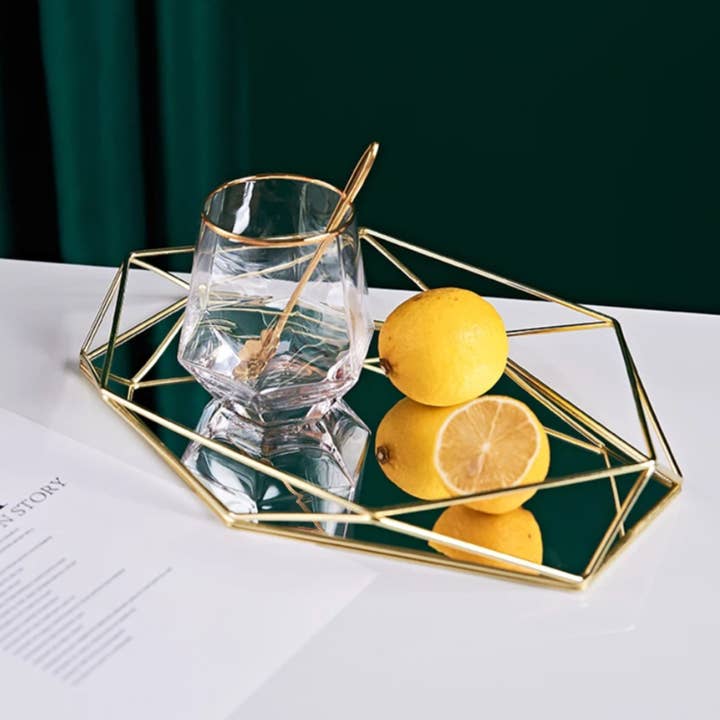 BRECK + FOX - Wholesale Decorative tray - Polygon Glass Tray3