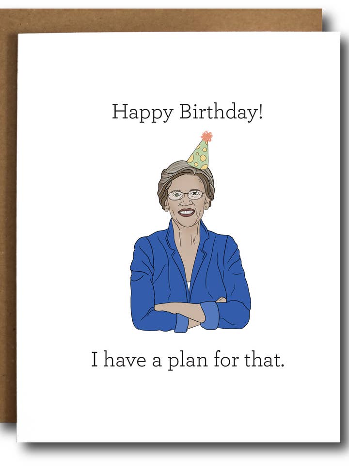 Elizabeth Warren Birthday Card for wholesale by The Card Bureau