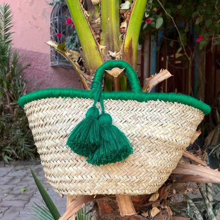 craftberber - Wholesale Beach Bag - Personalized straw bag with pompoms, Straw beach bag0