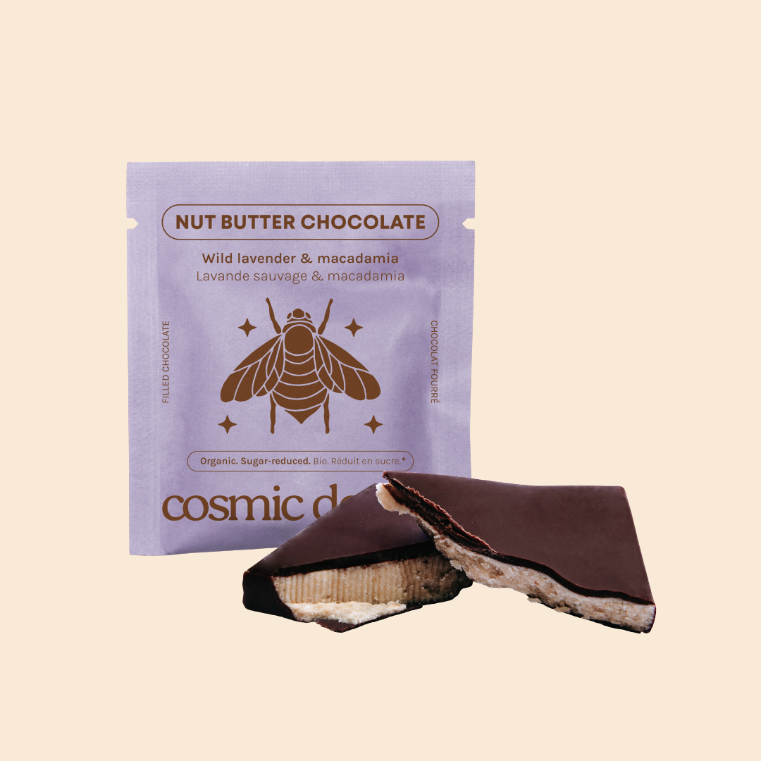 Cosmic Dealer - Wholesale Chocolate Box - Gift Box of 4 nut butter chocolates - Wild Lavender & Macadamia1