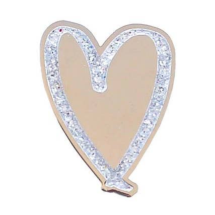 Love Heart emaille speldje - schattig kousvuller cadeau voor wholesale door Old English Company