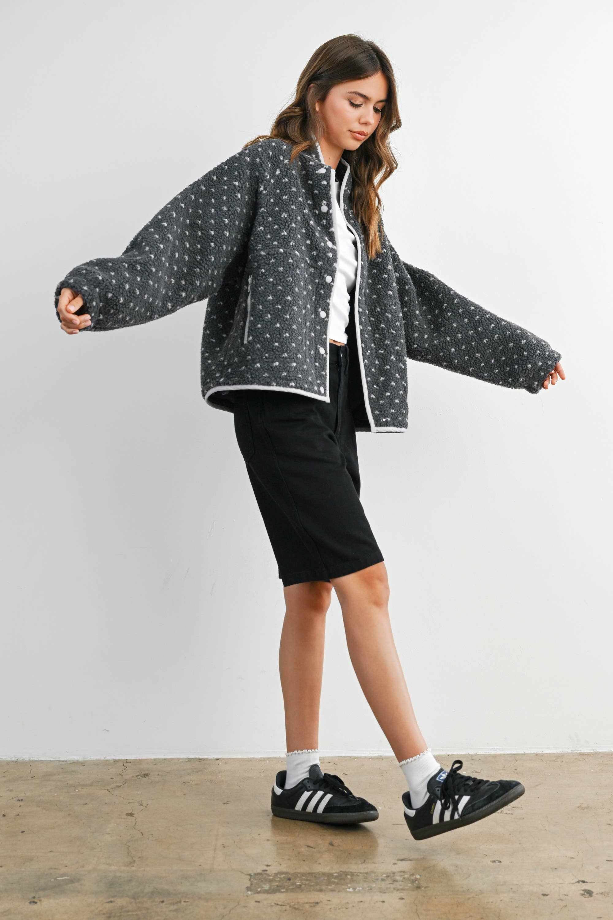 BUTTERMELON - Wholesale Jacket - Women's - High Pile Fleece Puffer Jacket - BMJ783133