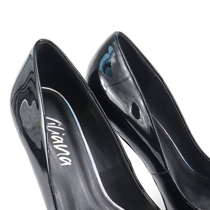 VIVIENNE-1 PATENTED POINTY TOE HEEL BLACK for wholesale on Faire