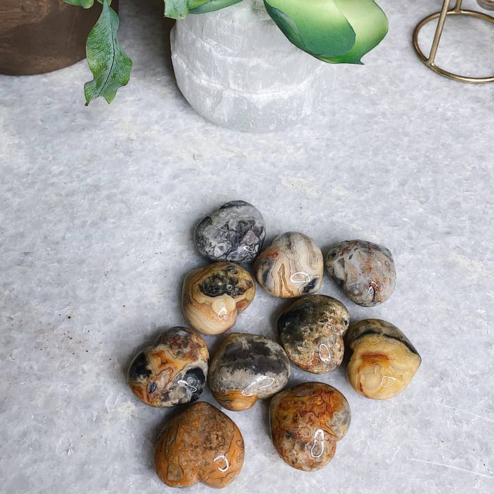 Assorted Crazy Lace Pocket Heart for wholesale by Wild Alabaster