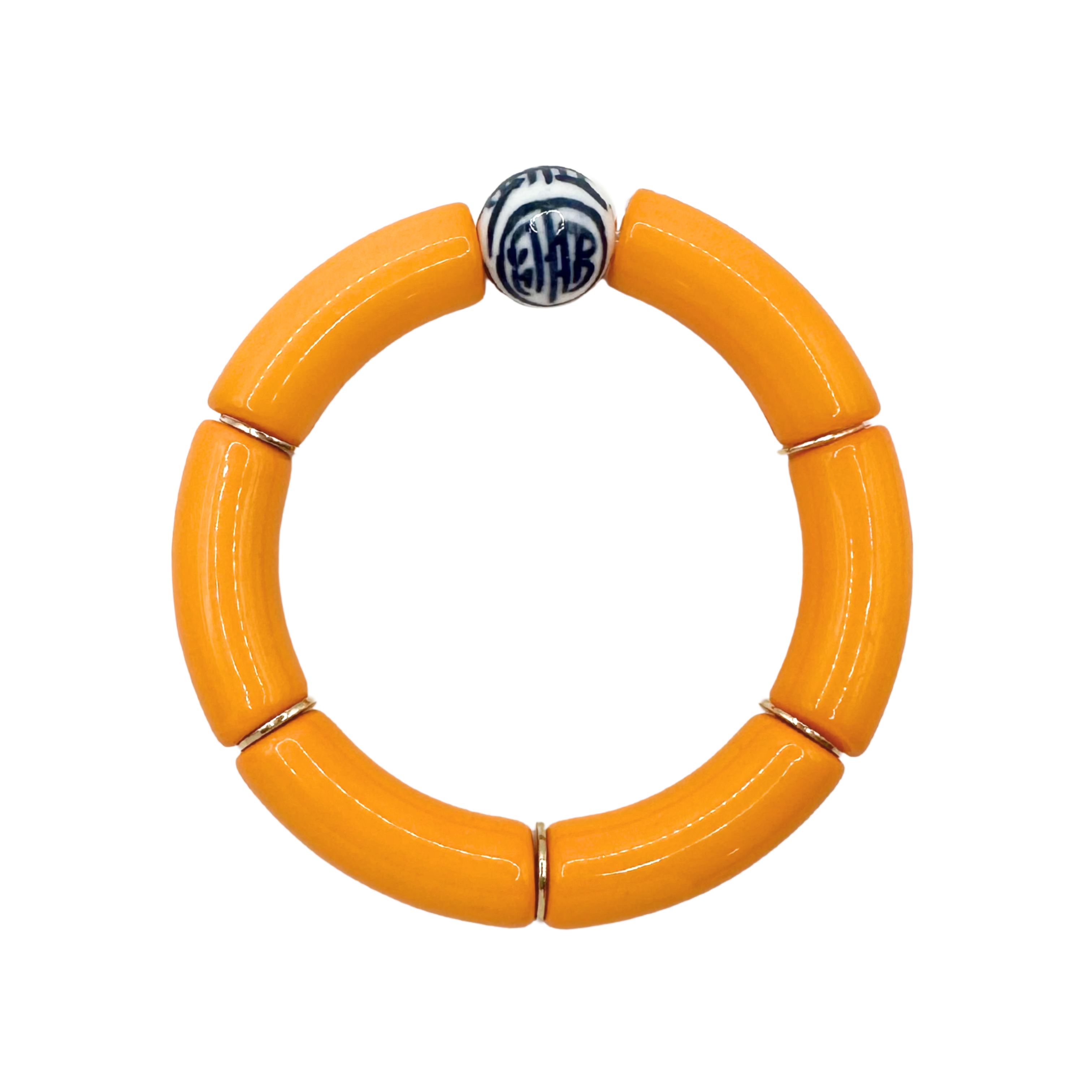 Fornash - Vendita all'ingrosso Bracciale con perline - Bracciale in tubo acrilico di bambù - Blu Cina8