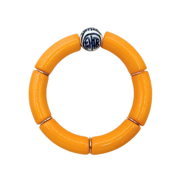 Fornash - Vendita all'ingrosso Bracciale con perline - Bracciale in tubo acrilico di bambù - Blu Cina8