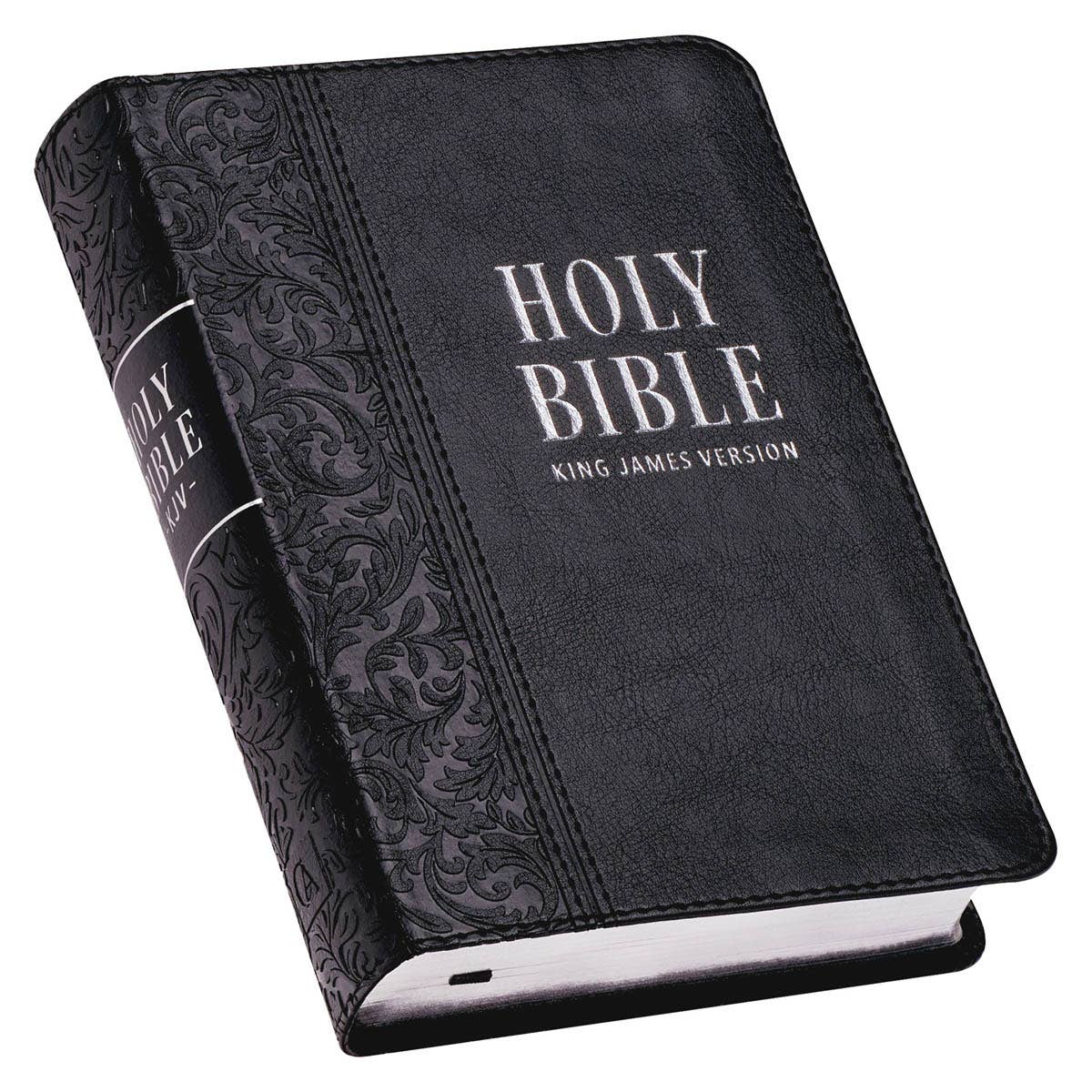 Christian Art Gifts - Wholesale Religion - KJV Bible Compact LP Faux Leather, Black2