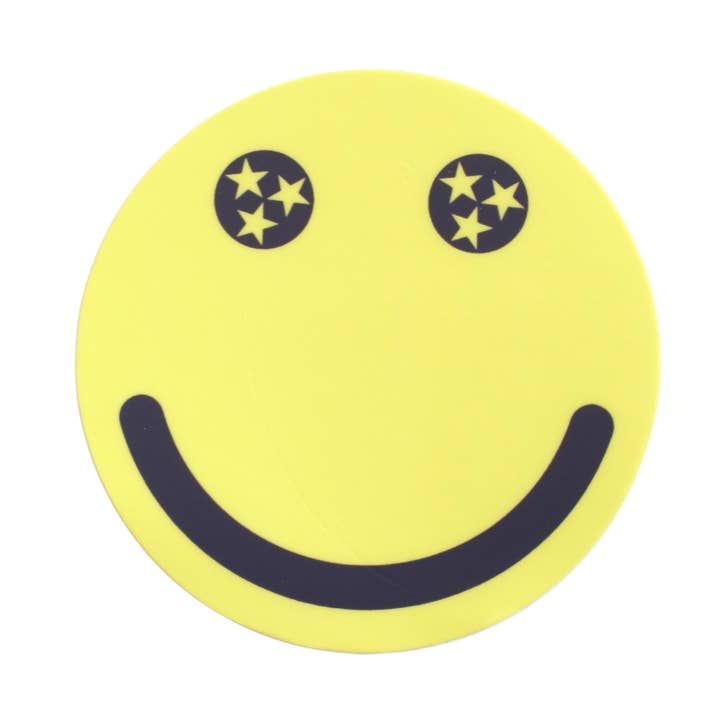 Tristar Smiley Face Sticker for wholesale by Front Porch Design Co.