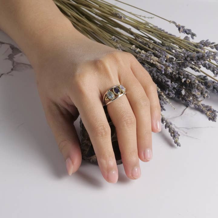 Baizaar - Wholesale Multi-Stone Ring - Sterling Silver Mystic Gemstone Ring2