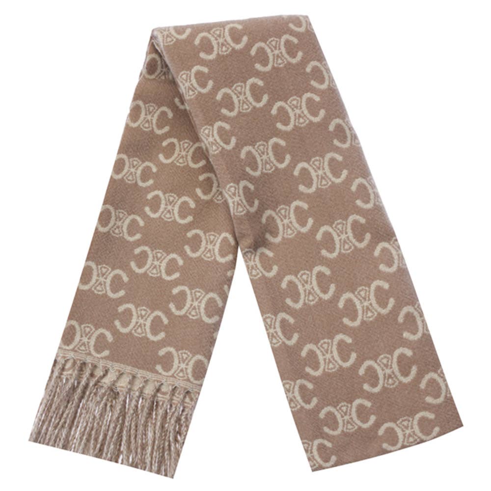 JOIA ACCESSORIES - Vente Écharpe – femme - ÉCHARPE OBLONGUE À FRANGES MONOGRAMME SIMBOL, LVSC 1534